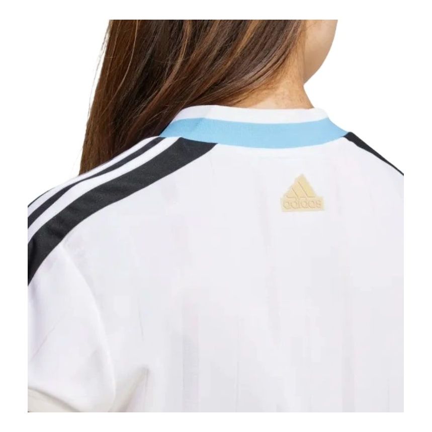 (WMNS) adidas Tiro Cut 3-Stripes Crop Jersey Asia Sizing 'White Blue' IZ2083