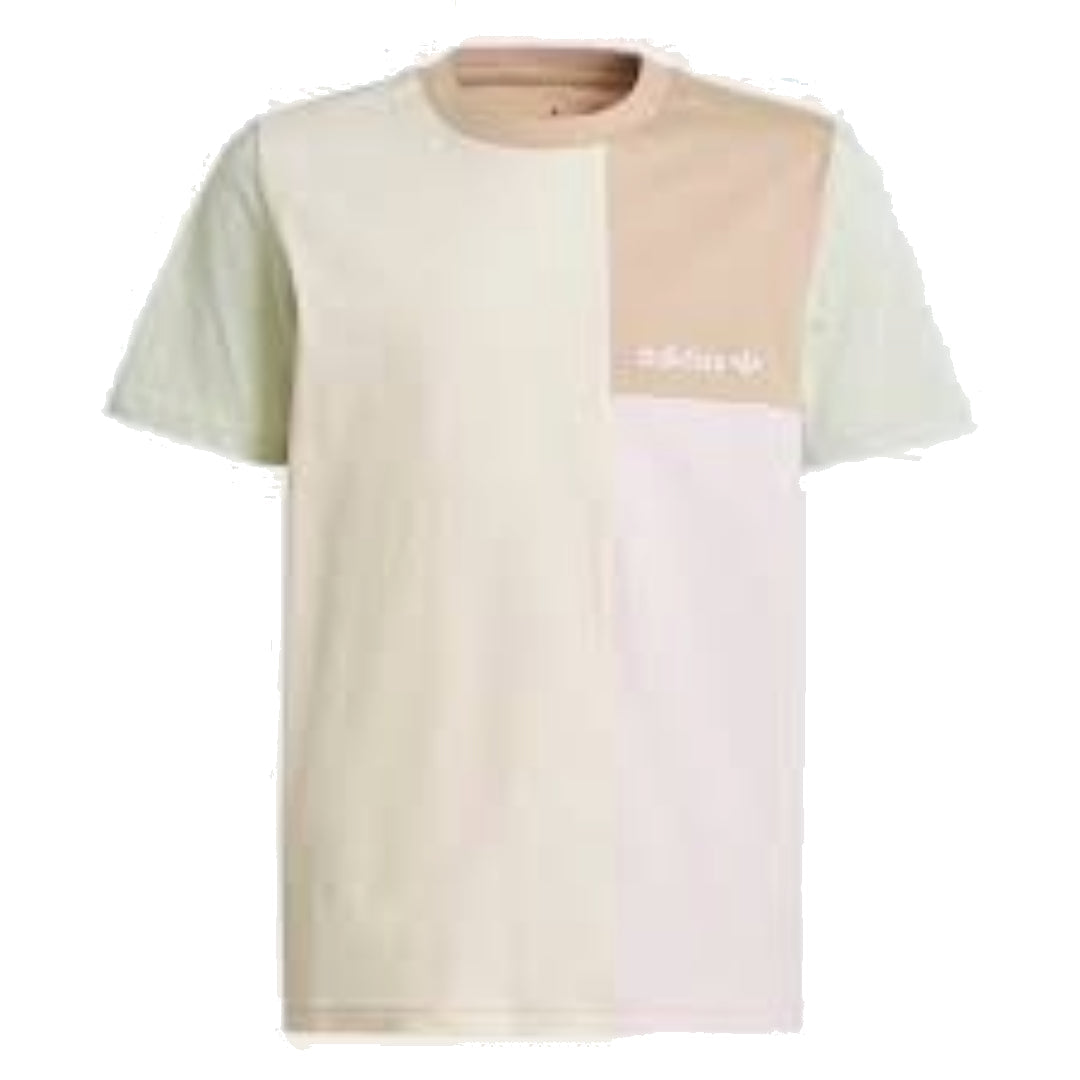 (GS) adidas Colorblock T-Shirt Asia Sizing 'Beige Pink' HK9815