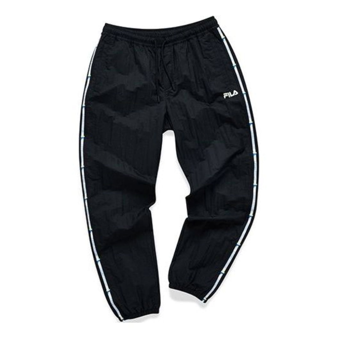 FILA FUSION Embroidered Logo Woven Pants 'Black' T11M125803F-BK
