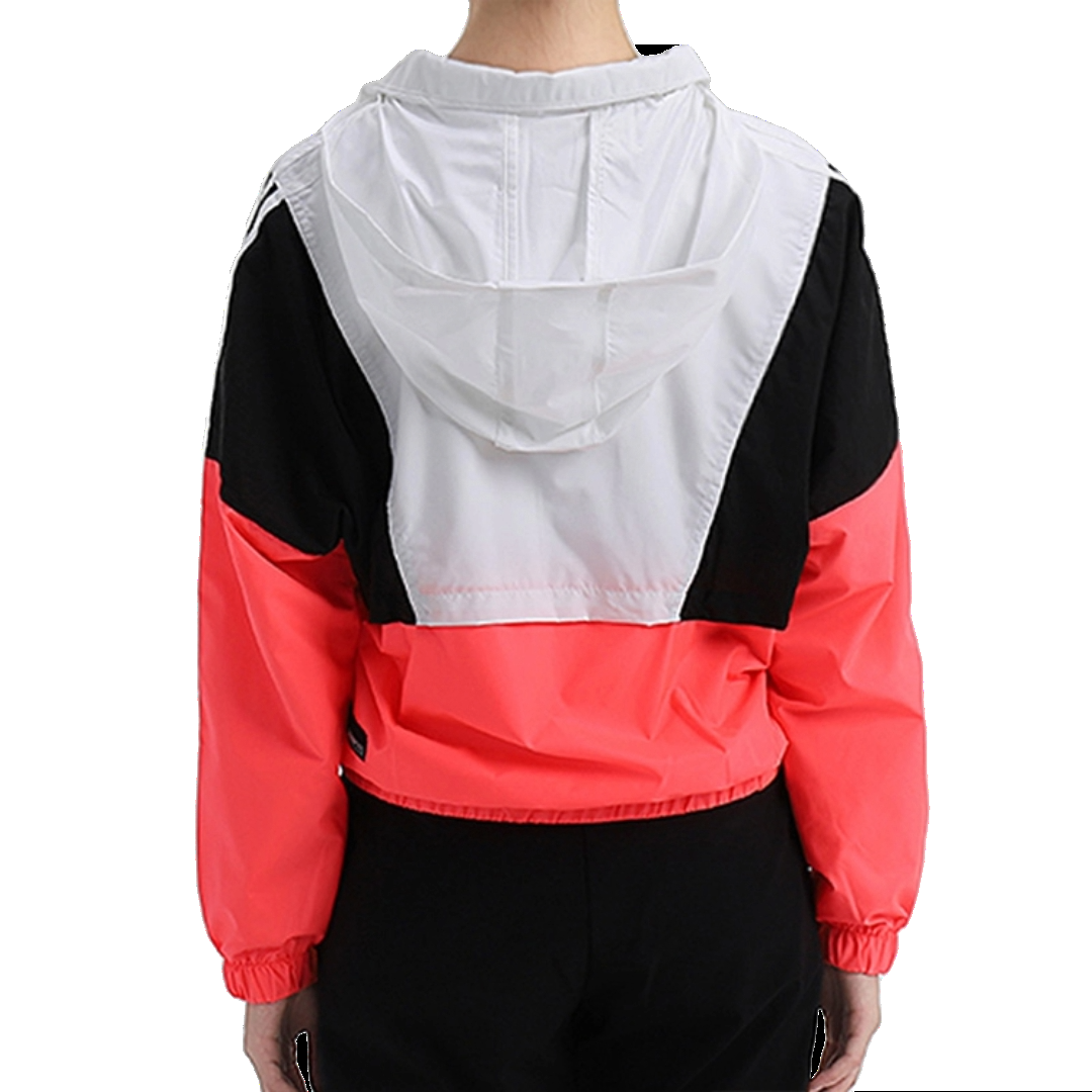 (WMNS) adidas Neo Colorblock Jacket Asia Sizing 'White Black Red' GJ5359
