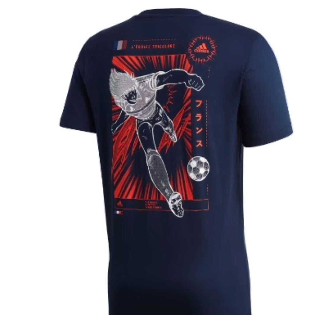 adidas Tsubasa France T-Shirt 'Navy' FQ7639