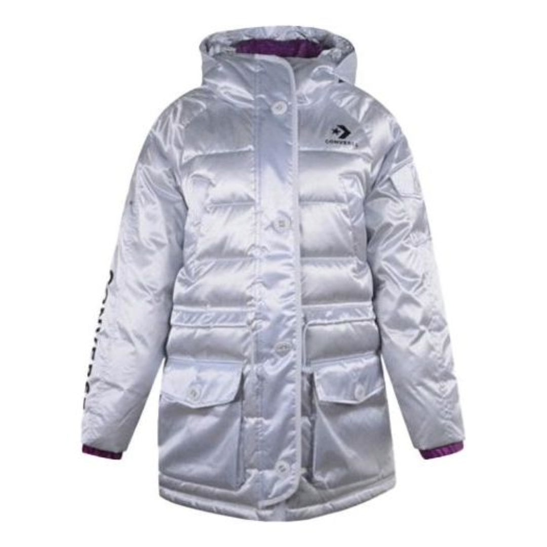 (WMNS) Converse Iridescent Sideline Down Jacket Asia Sizing 'Silver' 10006987-A01