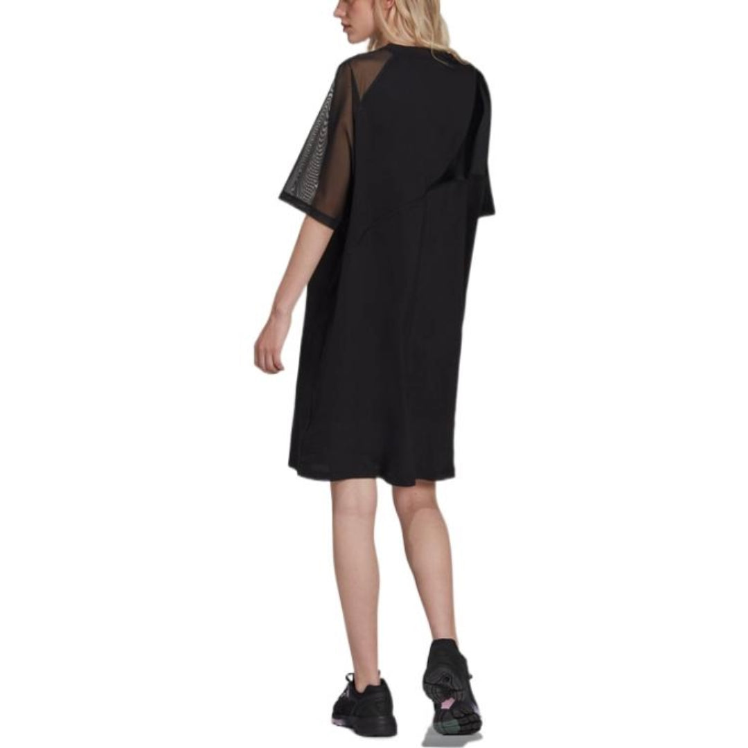 (WMNS) adidas Adicolor Split Trefoil T-Shirt Dress Asia Sizing 'Black White' HC0637