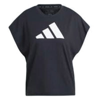 (WMNS) adidas Train Icons Training Regular Fit Logo T-Shirt Asia Sizing 'Black White' HY9258
