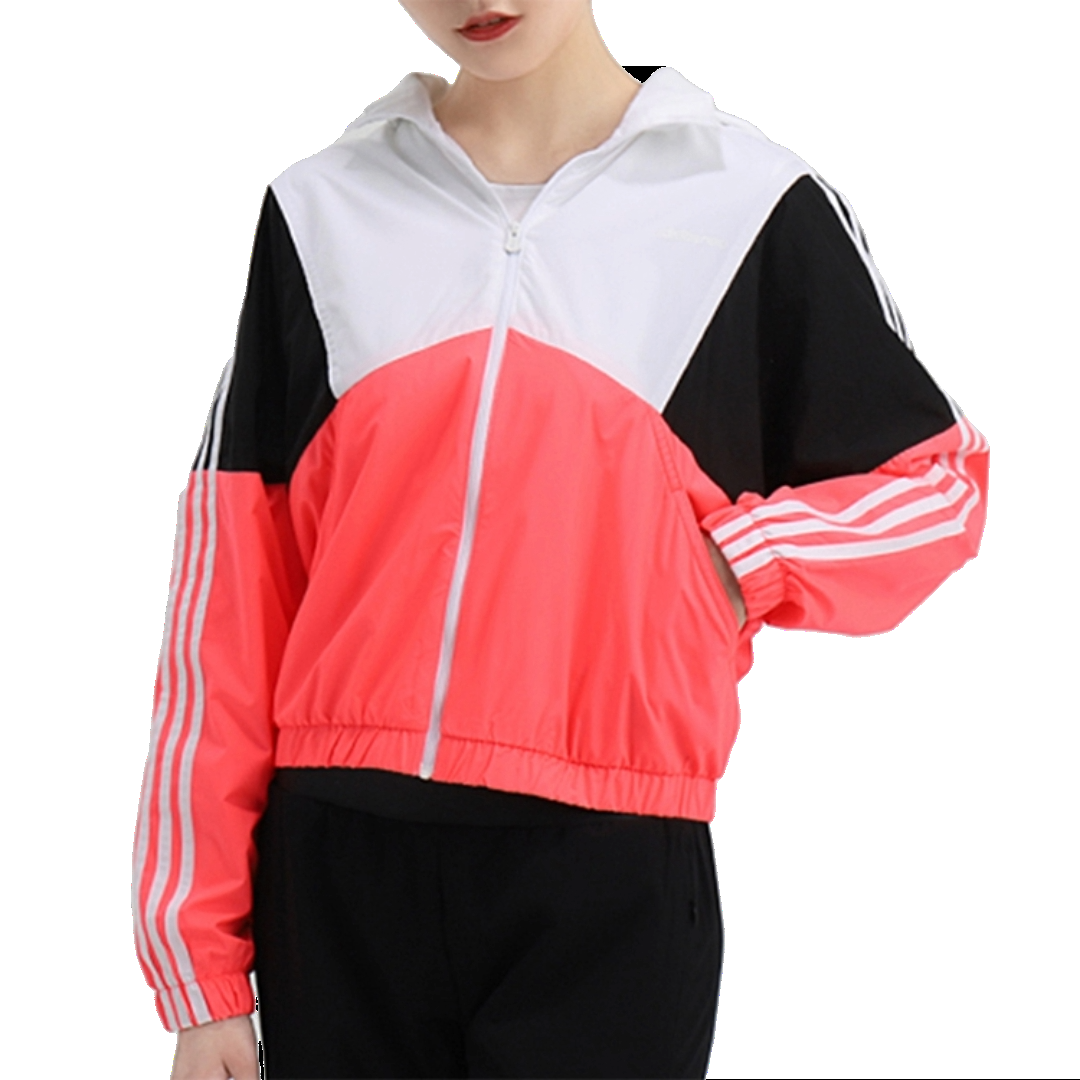 (WMNS) adidas Neo Colorblock Jacket Asia Sizing 'White Black Red' GJ5359