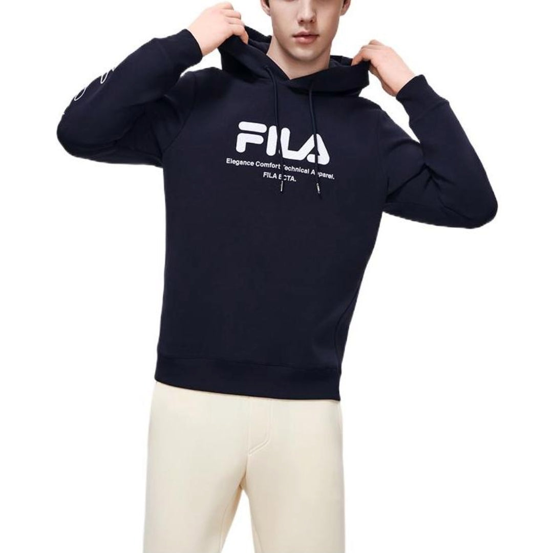 FILA Logo Graphic Hoodie 'Black White' F11M319206F-NV