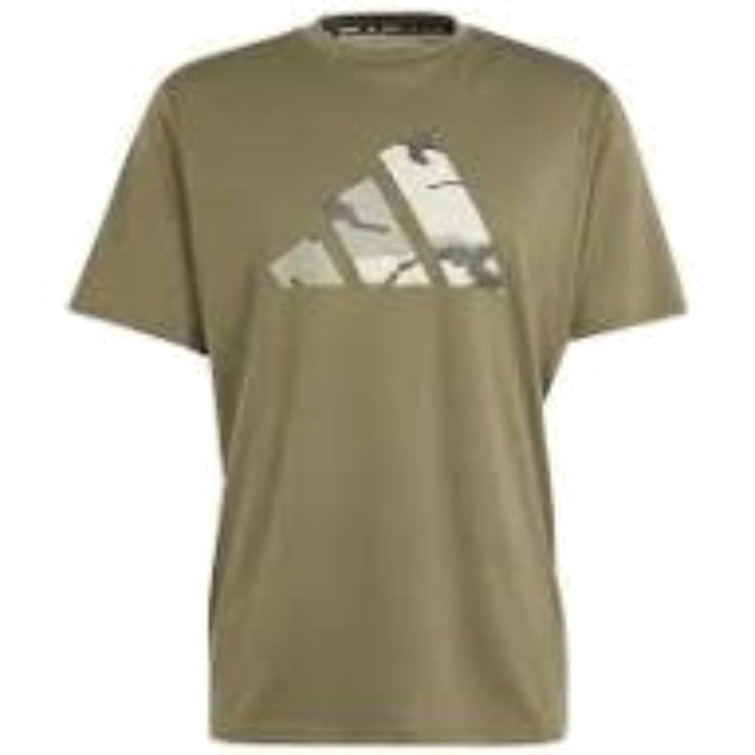 adidas Train Essentials Seasonal Brand Love Camo T-Shirt Asia Sizing 'Green' IM7452