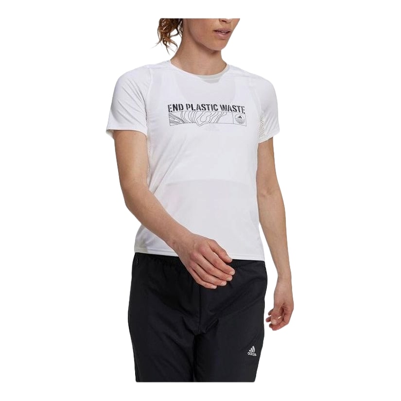 (WMNS) adidas Parley Run Fast Running T-Shirt Asia Sizing 'White' HA4299