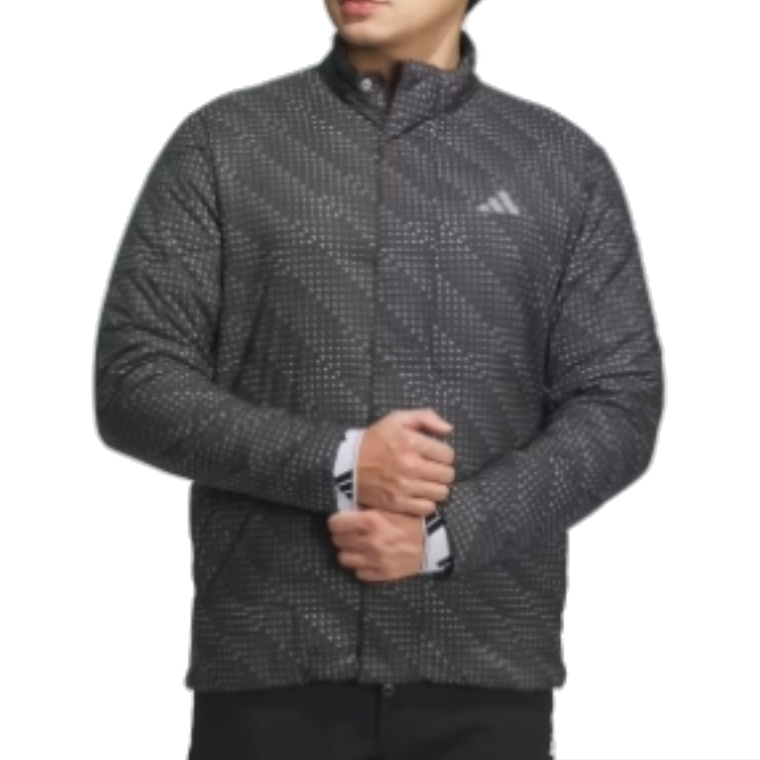 adidas Graphic Full-Zip Long Sleeve Padded Jacket 'Black' HY0979