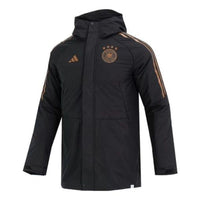 adidas Park Germany Condivo 22 Stadium Jacket Asia Sizing 'Black Gold' HC1293