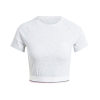 (WMNS) adidas CS Rib T-Shirt Asia Sizing 'White' IS2318