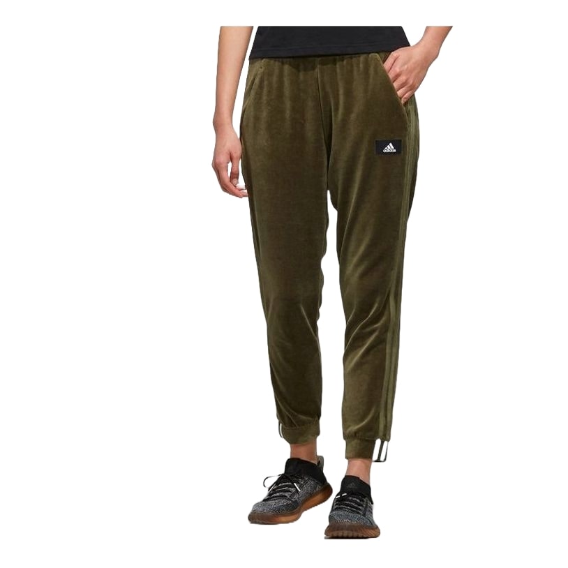 (WMNS) adidas Velour Pants Asia Sizing 'Green' FR5972