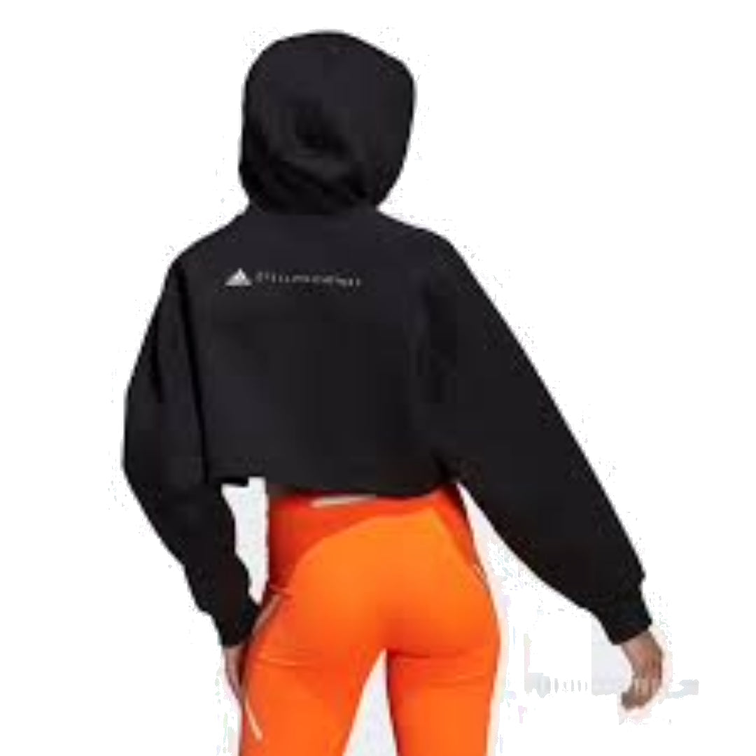 (WMNS) adidas by Stella McCartney Cropped Hoodie Asia Sizing 'Black' H59962