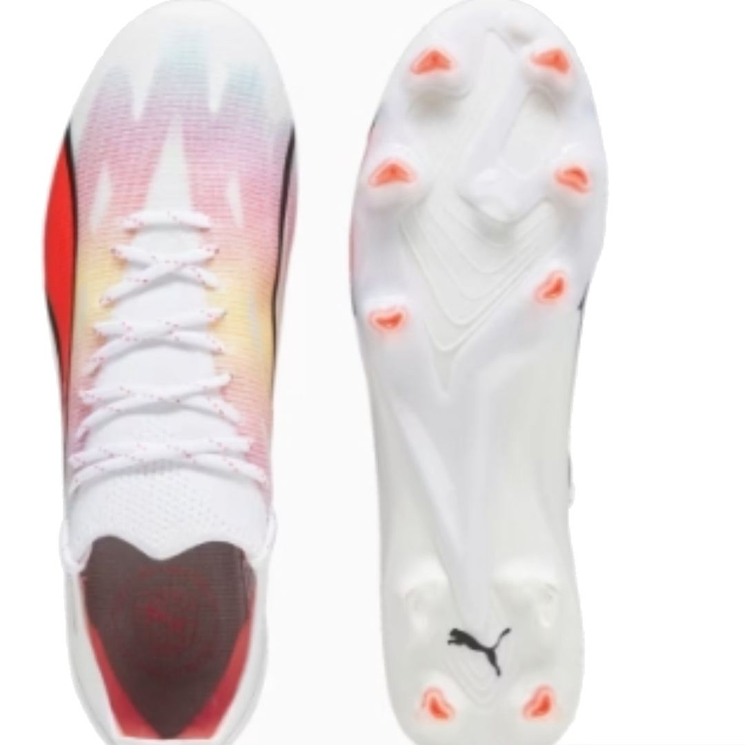 (WMNS) PUMA Ultra Ultimate FG/AG 'White Orange' 107507-01