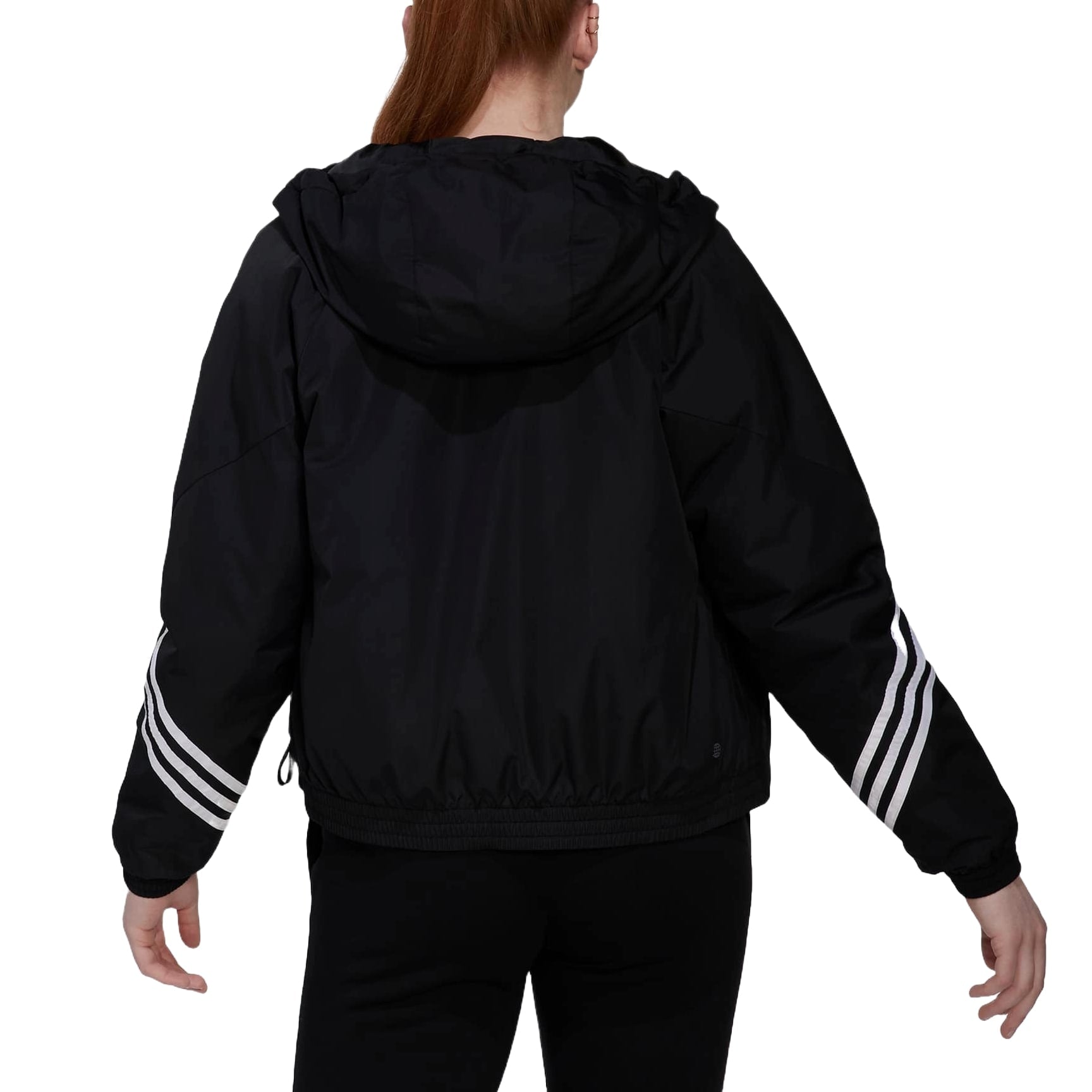 (WMNS) adidas Back to Sport Hooded Jacket Asia Sizing 'Black White' HG6006