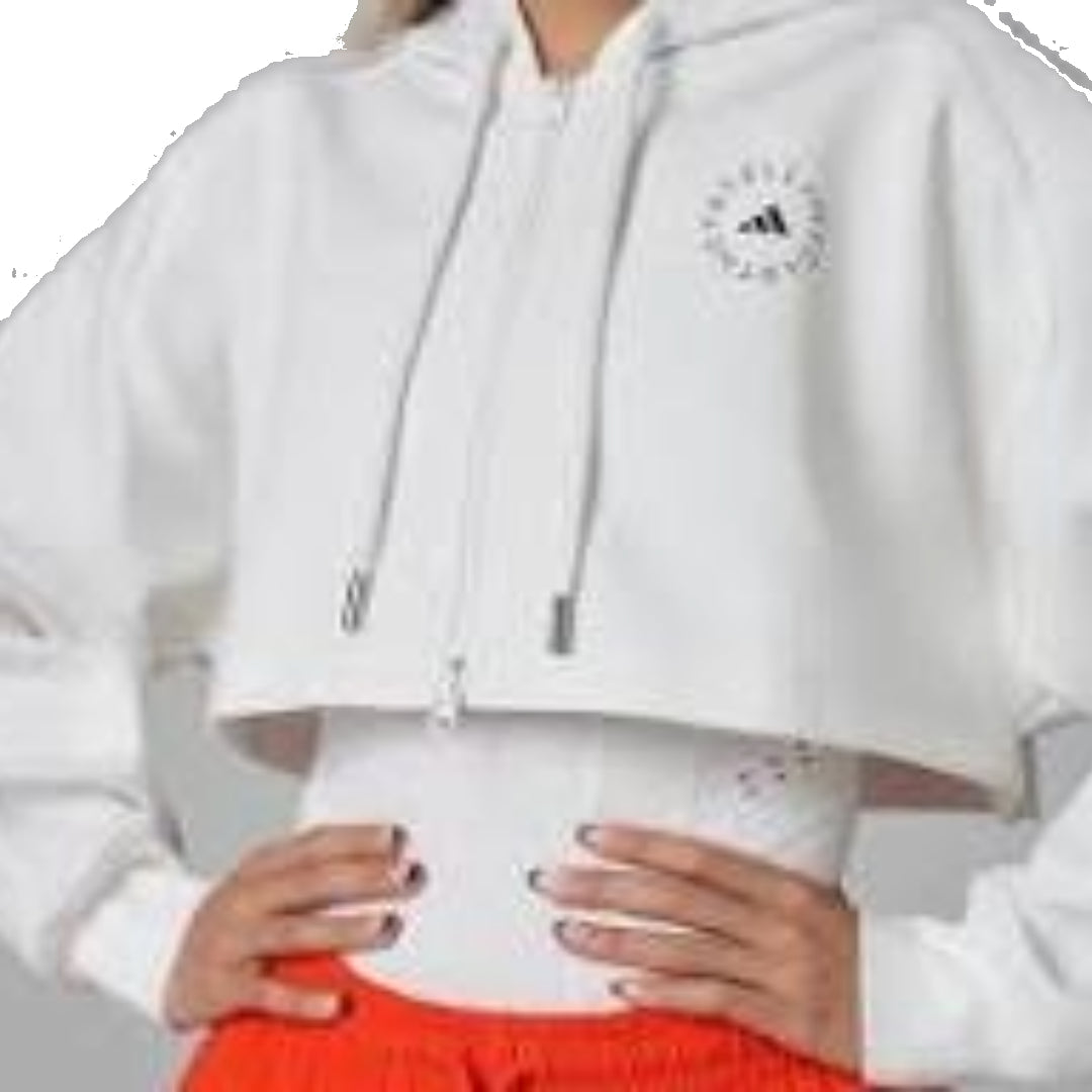 (WMNS) adidas by Stella McCartney Cropped Hoodie Asia Sizing 'White' H59963