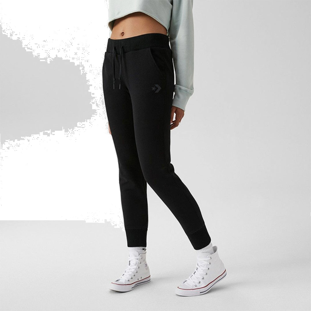 (WMNS) Converse Knitted sweatpants Asia Sizing 'Black' 10007186-A01