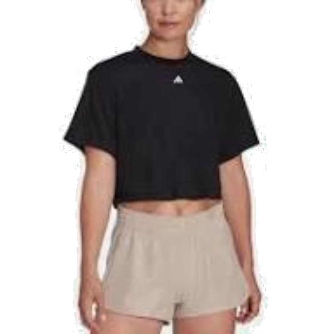 (WMNS) adidas Studio T-Shirt Asia Sizing 'Black' HN5549