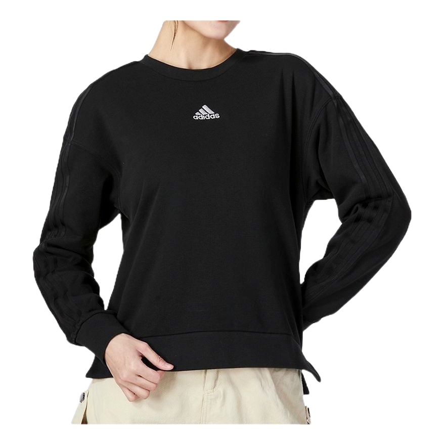 (WMNS) adidas Must Have  3-Stripe Sweatshirt Asia Sizing 'Black' HM7064