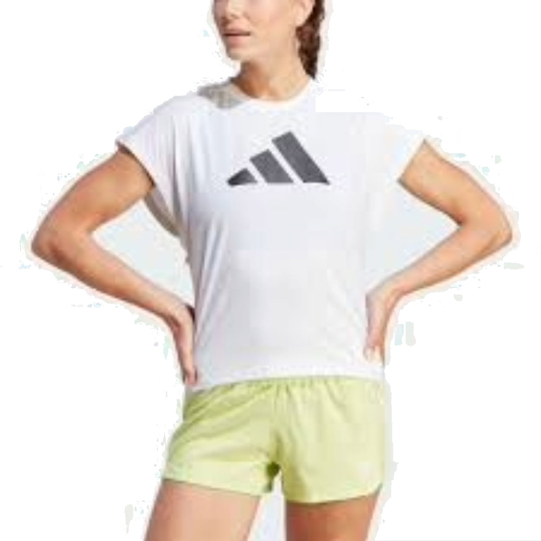 (WMNS) adidas Train Icons Training Regular Fit Logo T-Shirt Asia Sizing 'White Black' IM4743