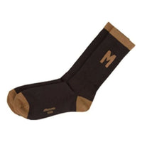 (WMNS) Mizuno x U.Sage Letter Jacquard Color-blocking Socks 'Brown' D3CX33I1