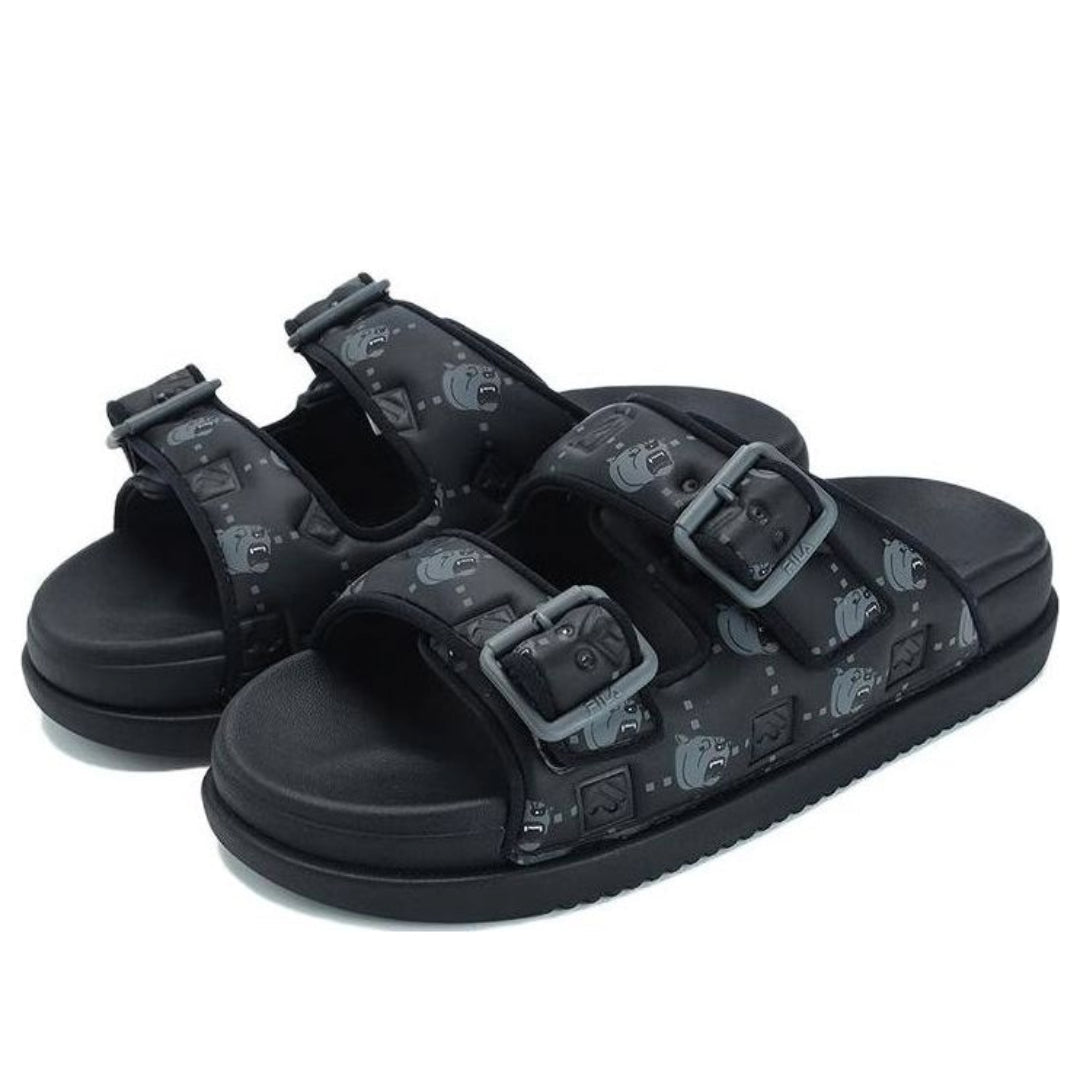 (WMNS) FILA Lucia Sandals 'Black Teal' F12W322506FBA