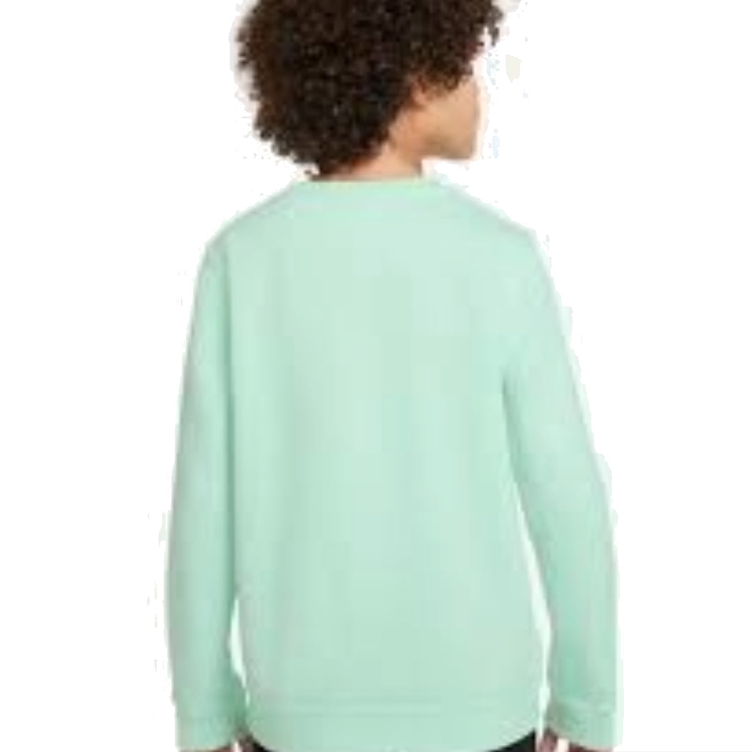 (GS) Nike B Sportswear Club HBR Crewneck 'Green Black' CV9297-379