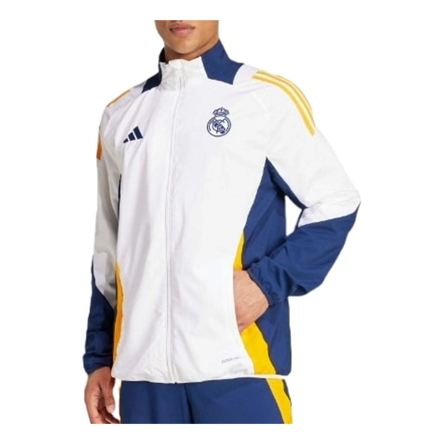adidas Real Madrid Tiro 24 Competition Presentation Track Top Asia Sizing 'White Yellow Blue' IT5148