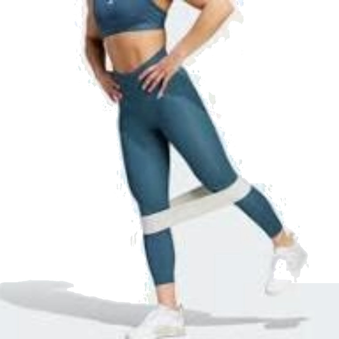 (WMNS) adidas Optime Stash Pocket High-Waisted 7/8 Leggings Asia Sizing 'Teal' IJ6824