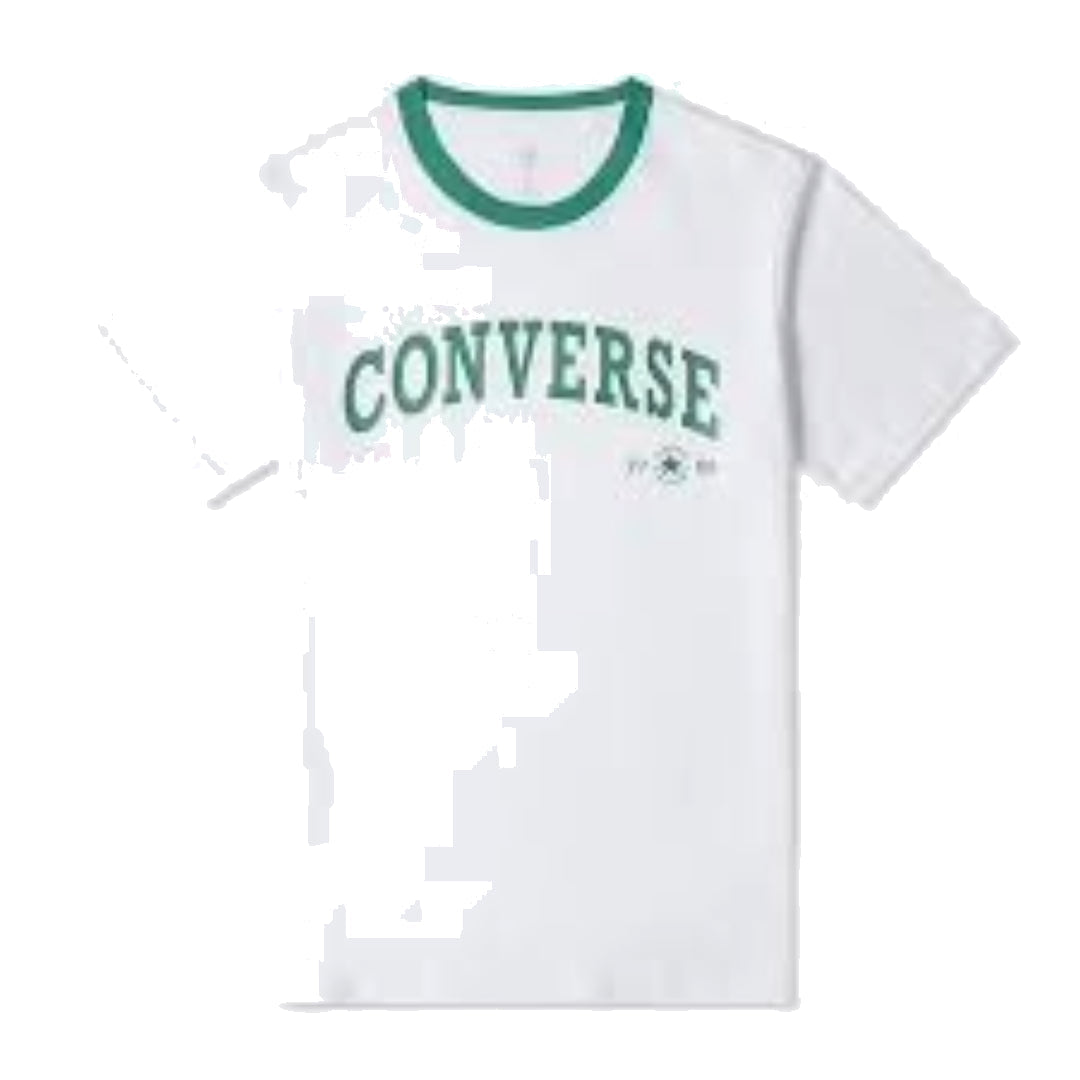 (WMNS) Converse Retro Chuck Arch T-Shirt Asia Sizing 'White Green' 10026365-A01