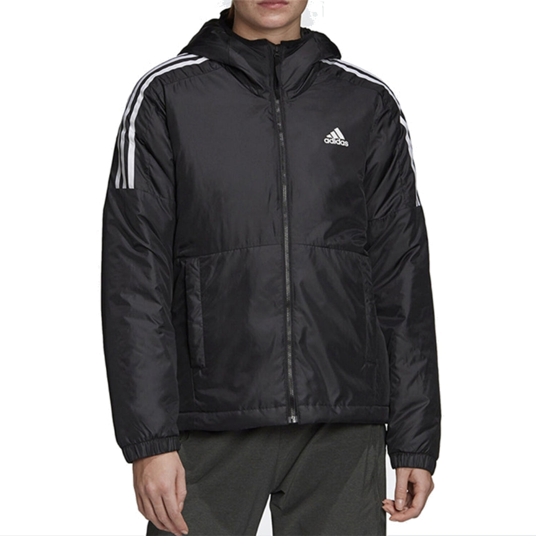 (WMNS) adidas Essentials Insulated Hooded Jacket Asia Sizing 'Black White' GH4598