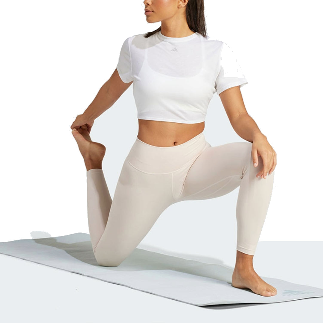 (WMNS) adidas Yoga Studio Wrapped T-Shirt Asia Sizing 'White' IS9001