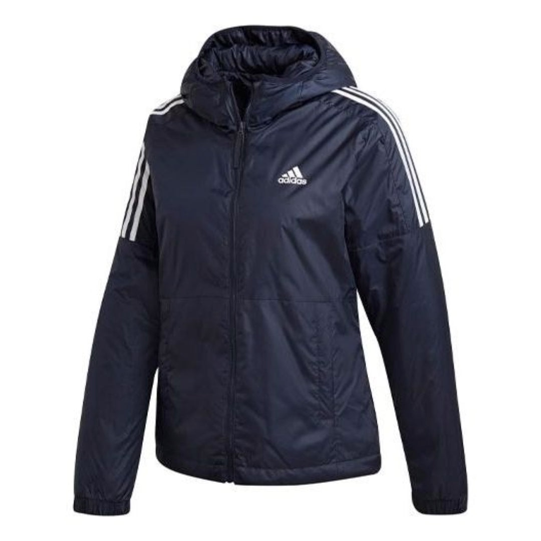 (WMNS) adidas Essentials Thermal Hooded Jacket Asia Sizing 'Navy White' GH4599