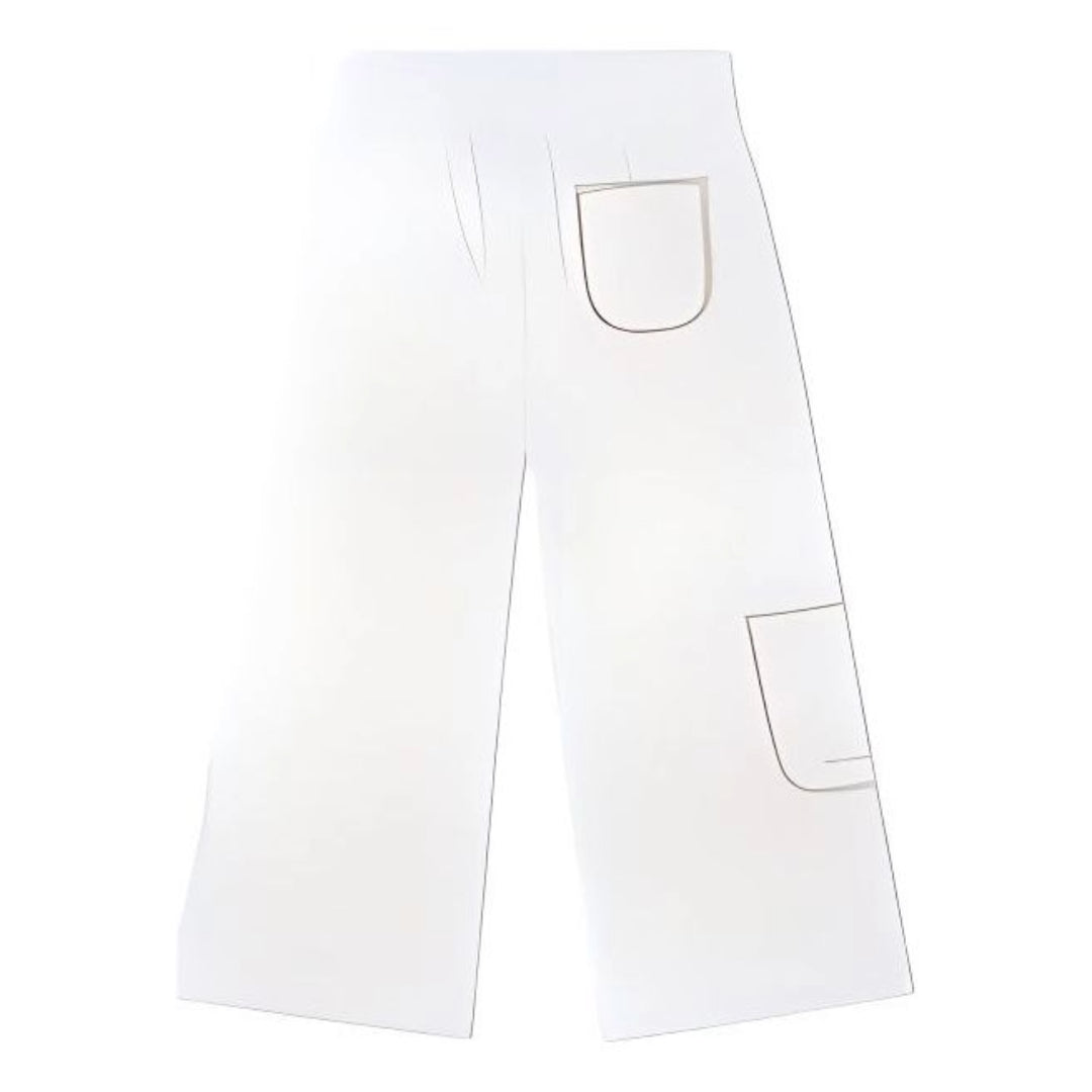 (WMNS) Converse Knit Cargo Straight Casual Pants Asia Sizing 'White' 10021453-A02