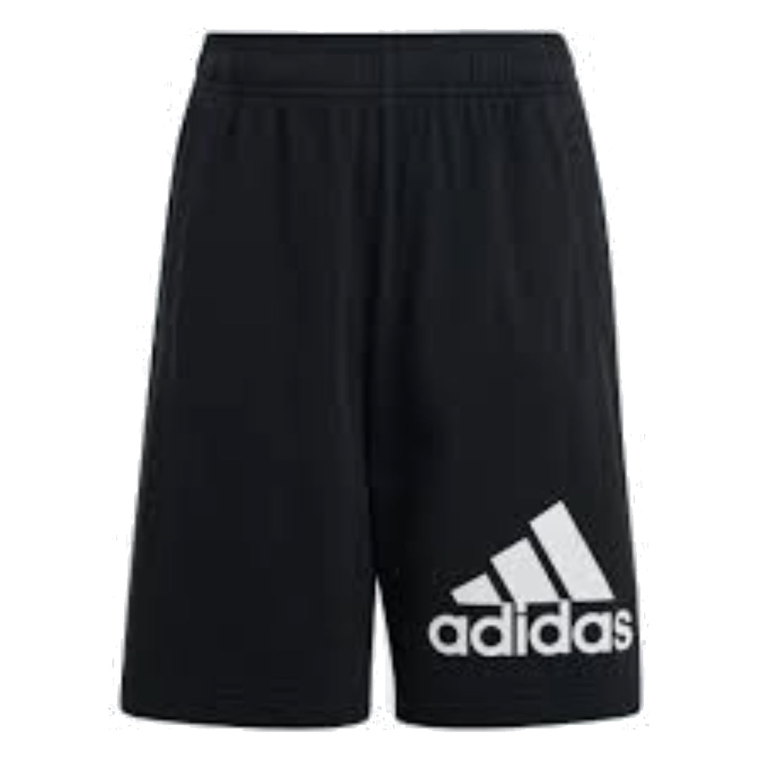 (GS) adidas Essentials Big Logo Cotton Shorts Asia Sizing 'Black White' HY4718