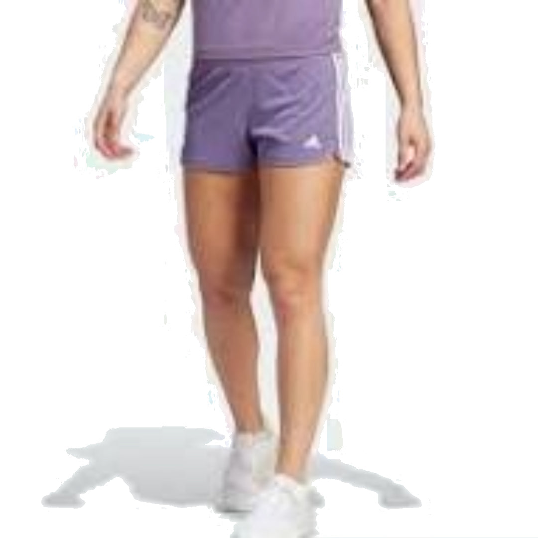 (WMNS) adidas Pacer 3-Stripes Knit Shorts Asia Sizing 'Purple' IL1369