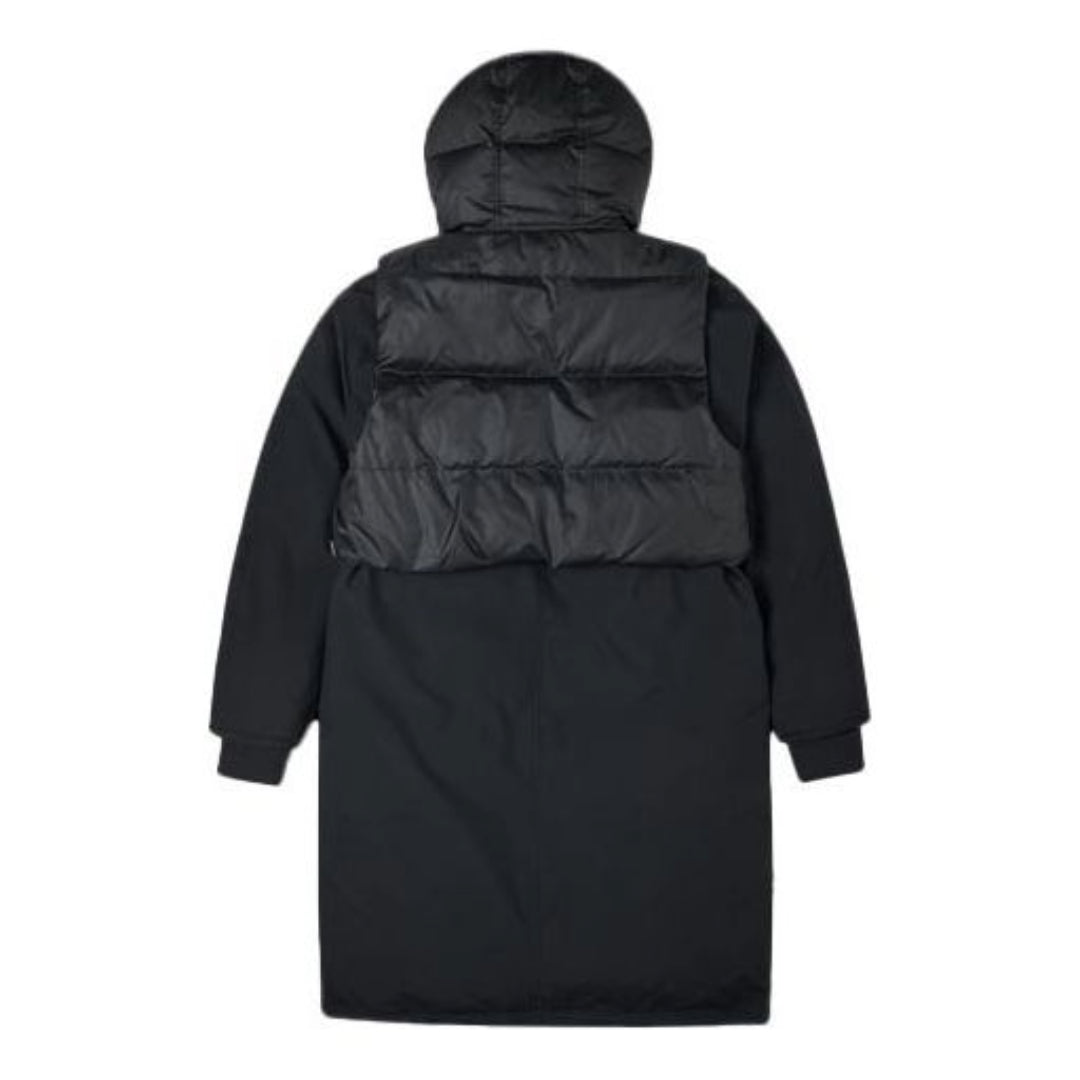 (WMNS) Converse Convertible Long Down Jacket Asia Sizing 'Black' 10021982-A02
