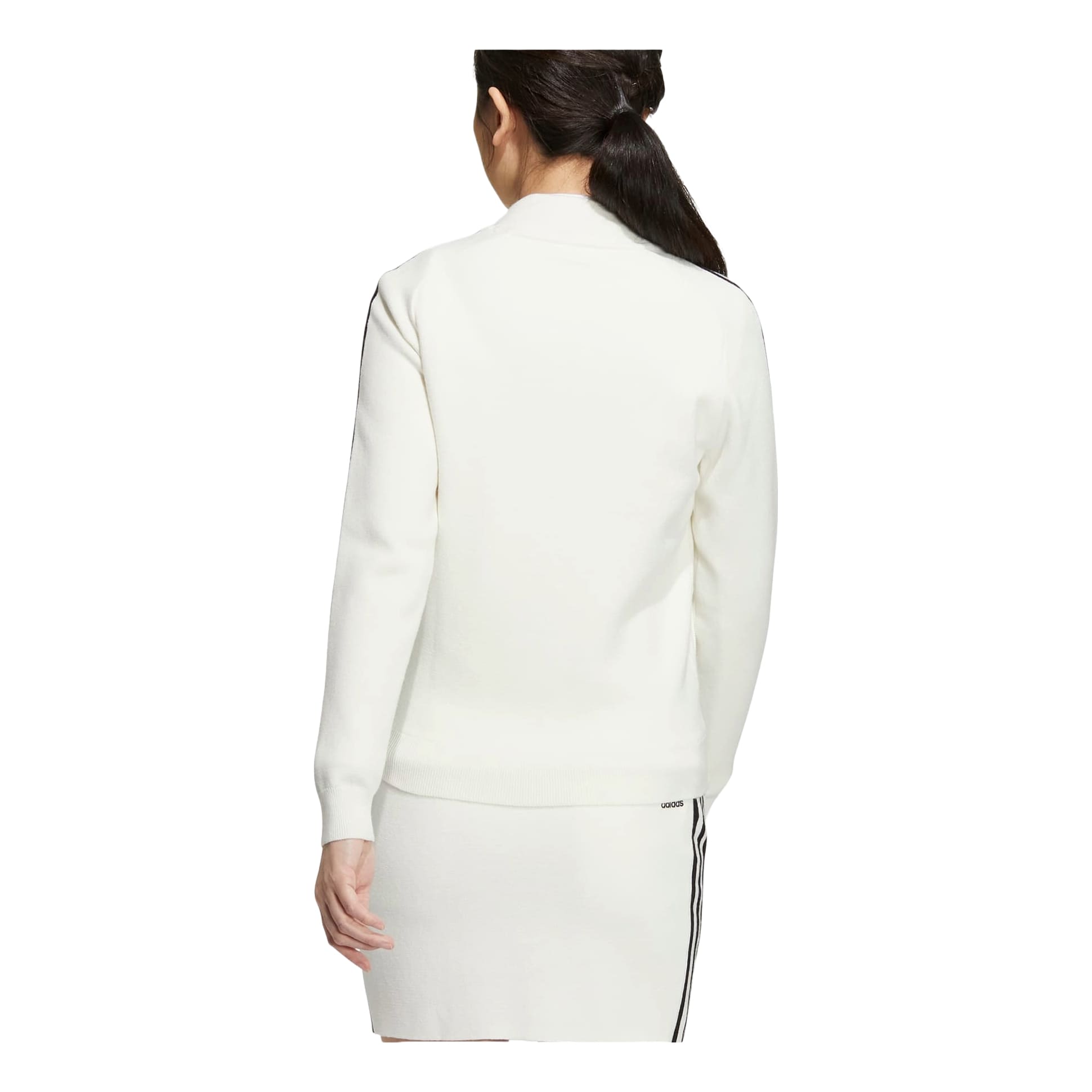 (WMNS) adidas Long-Sleeve 3-Stripes Wind.Rdy Sweater Asia Sizing 'White Black' HG8224