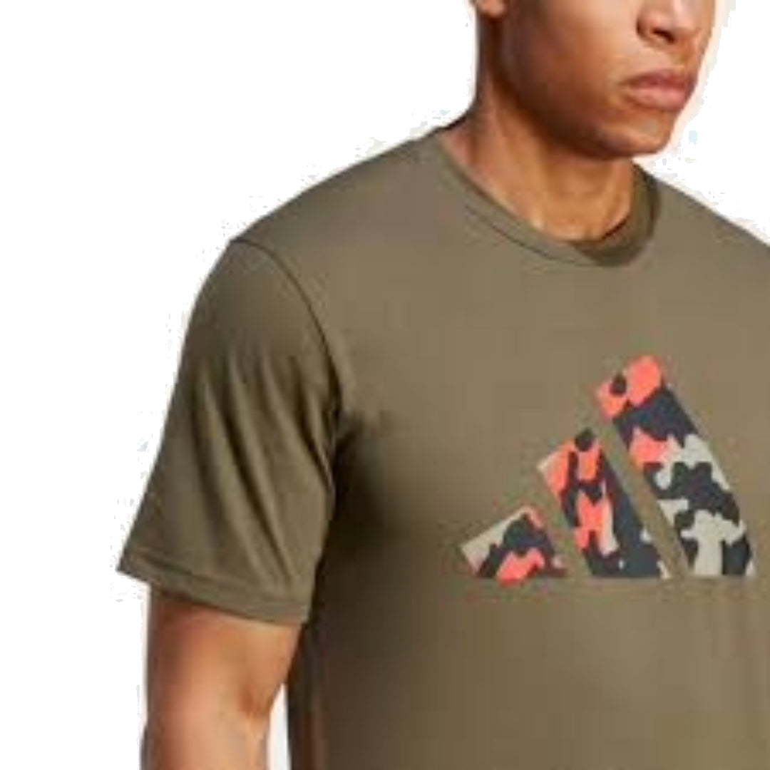adidas Train Essentials Seasonal Logo Training T-Shirt Asia Sizing 'Olive Green' IB8257