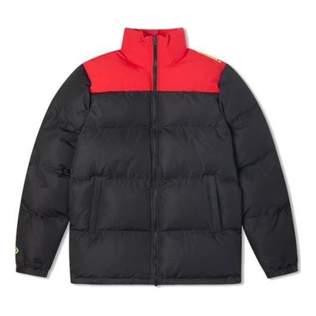 Converse Colorblock Down Jacket Asia Sizing 'Black Red' 10020541-A01