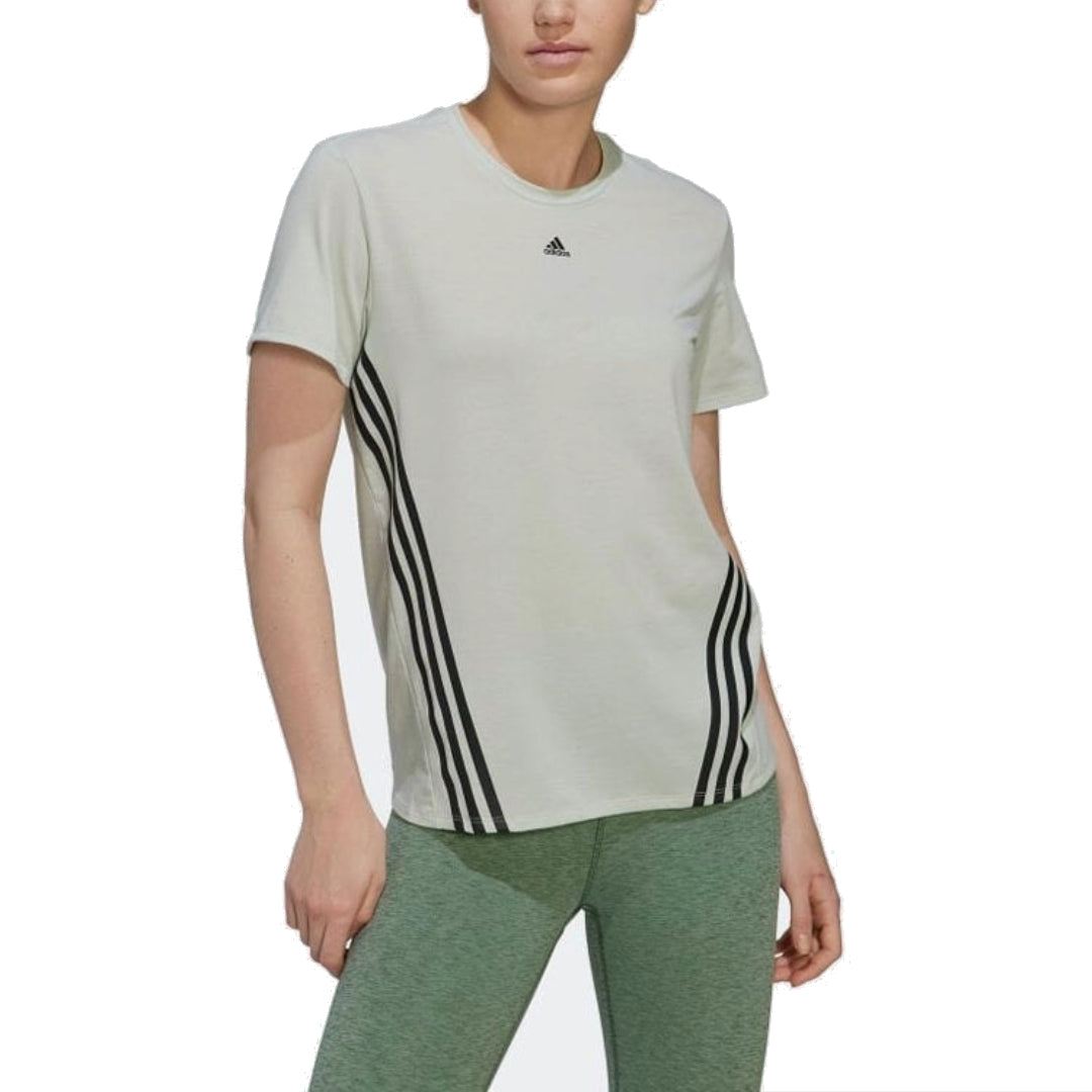 (WMNS) adidas Train Icons 3-Stripes T-Shirt Asia Sizing 'Green' HK6976