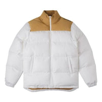 Converse Colorblock Down Jacket Asia Sizing 'White Tan' 10020541-A05