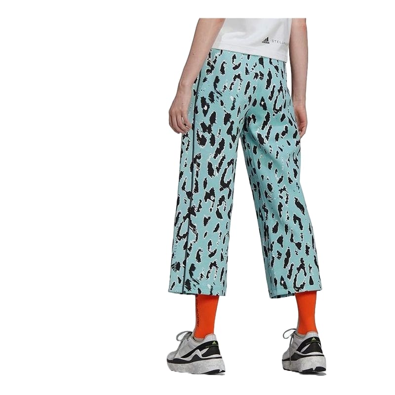 (WMNS) adidas by Stella McCartney Cropped Pants Asia Sizing 'Teal Black' HA8965