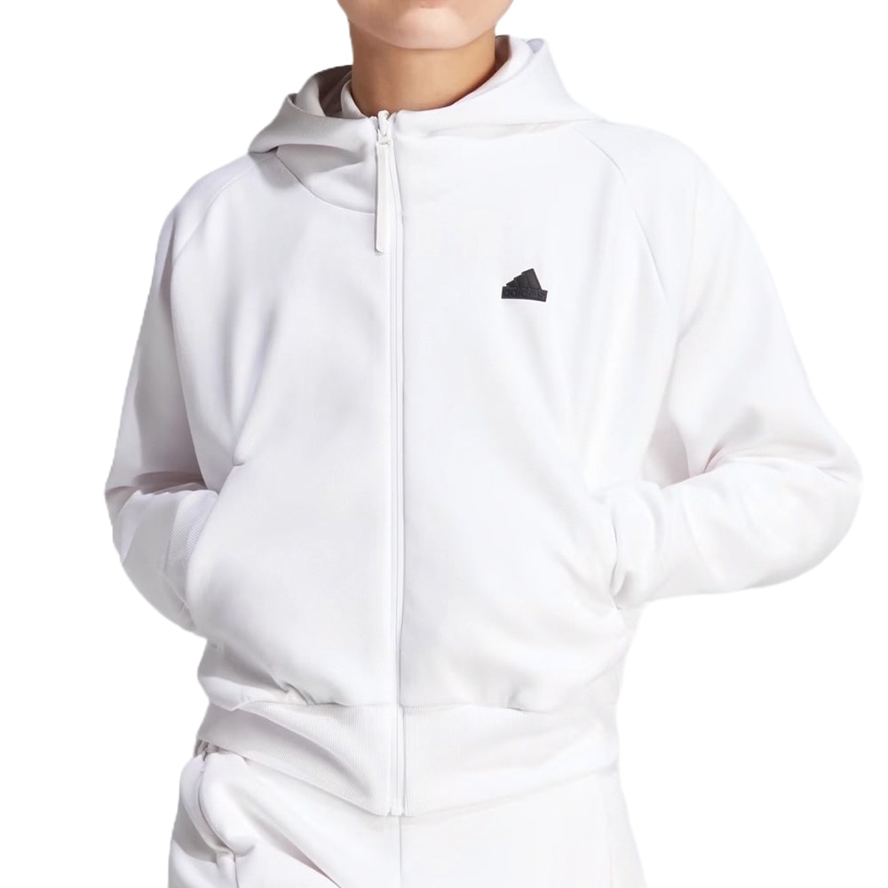 (WMNS) adidas Z.N.E. Full-Zip Hoodie Asia Sizing 'White' IN5133