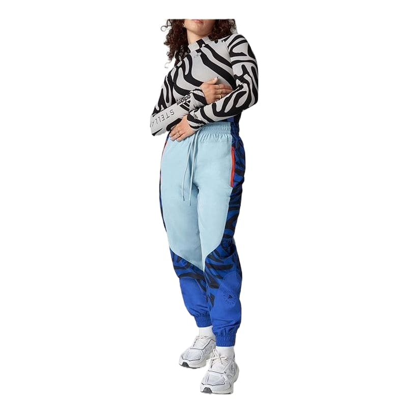 (WMNS) adidas by Stella McCartney Printed Woven Track Pants Asia Sizing 'Blue' HA8969