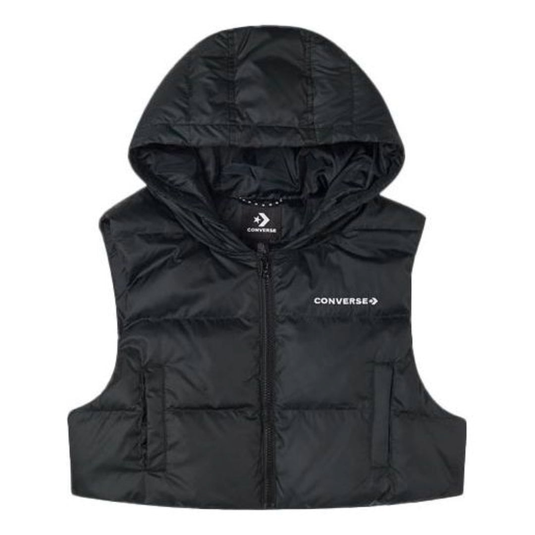 (WMNS) Converse Convertible Long Down Jacket Asia Sizing 'Black' 10021982-A02