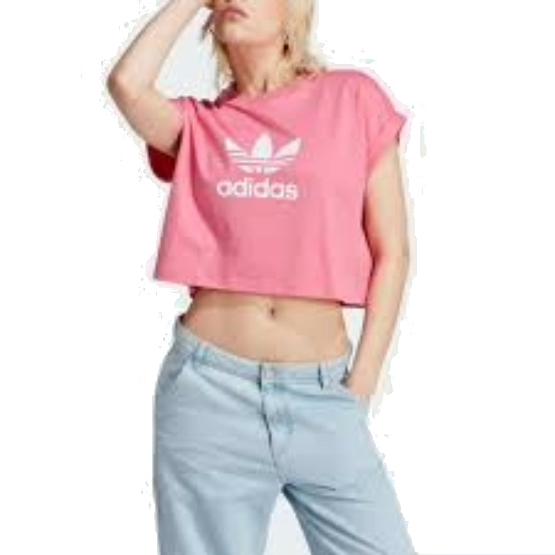 (WMNS) adidas Adicolor Classics Short Trefoil T-Shirt Asia Sizing 'Pink White' II0709