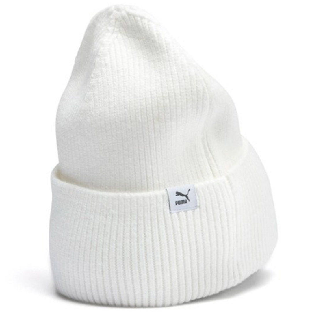 (WMNS) PUMA Classic Hybrid Fit Trend Ribbed Beanie 'White Black' 022350-02