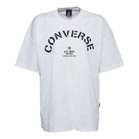 (WMNS) Converse Areca Palm Mesh Boxy T-Shirt Asia Sizing 'White Black' 10008467-A04