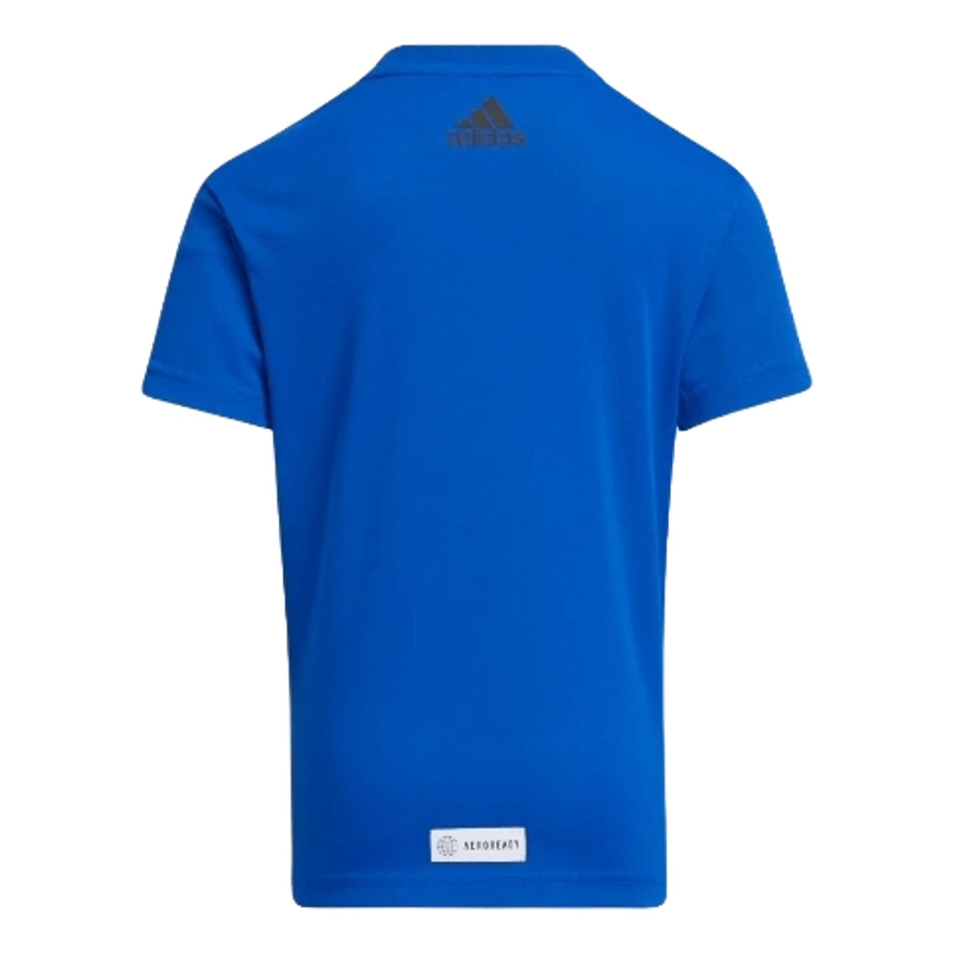 (GS) adidas Cotton Graphic T-Shirt Asia Sizing 'Blue' HE0050